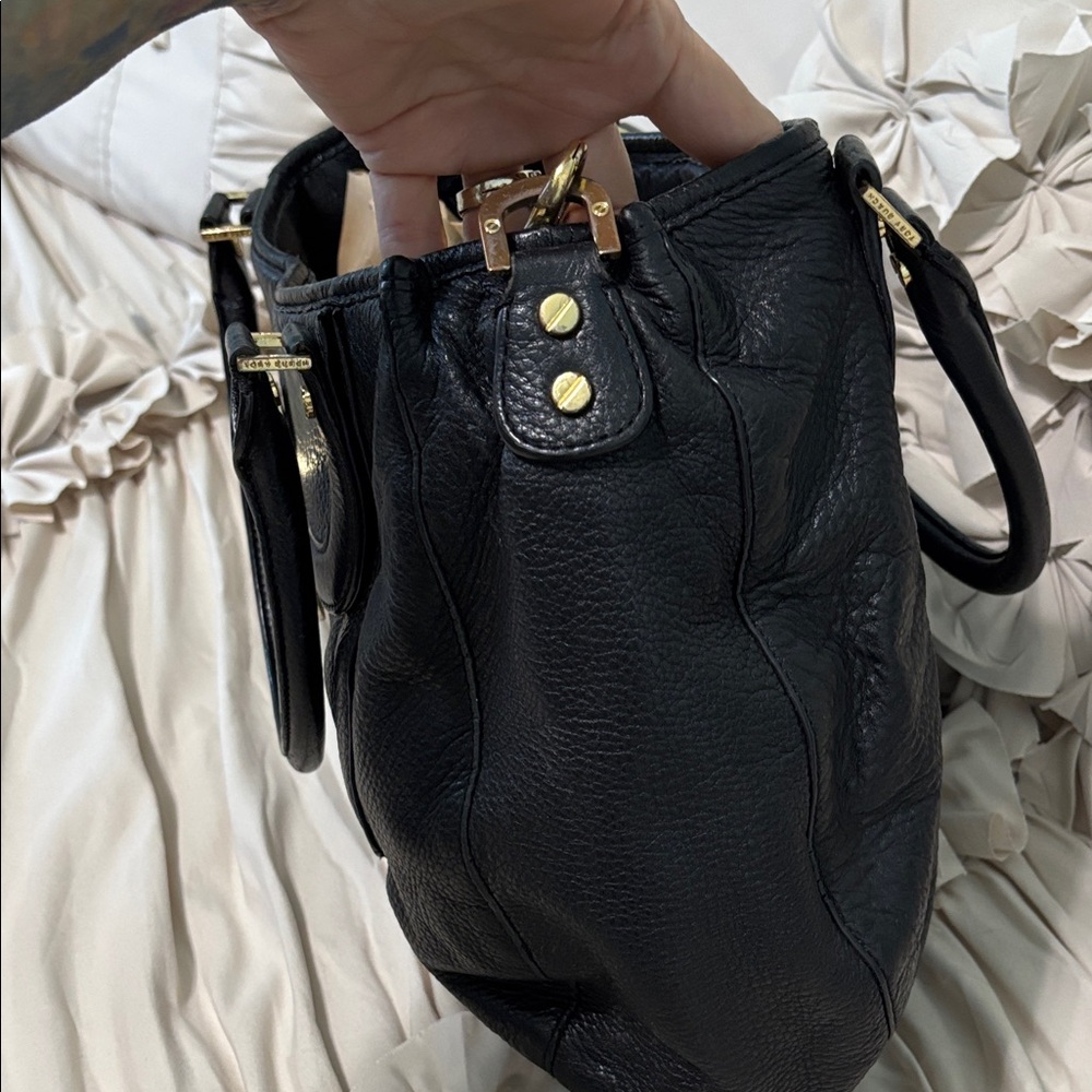 Tory Burch Black Leather Handbag satchel - Picture 6 of 12